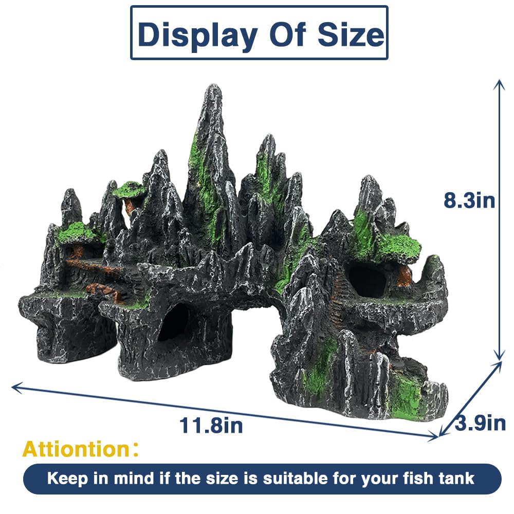 GOLOMOZ terrarium and large tank compatible ornament boosts visual appeal