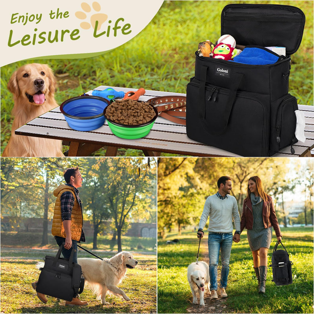Goloni collapsible bowls in travel kit ready for quick meals on the go.