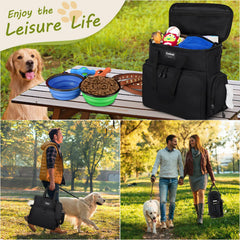 Goloni collapsible bowls in travel kit ready for quick meals on the go.