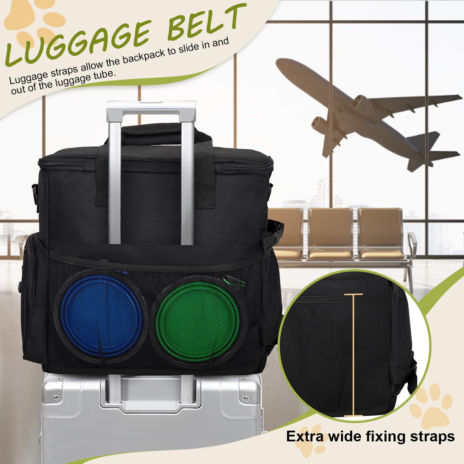 Goloni durable Oxford fabric bag demonstrates water-resistant protection on outdoor trips.
