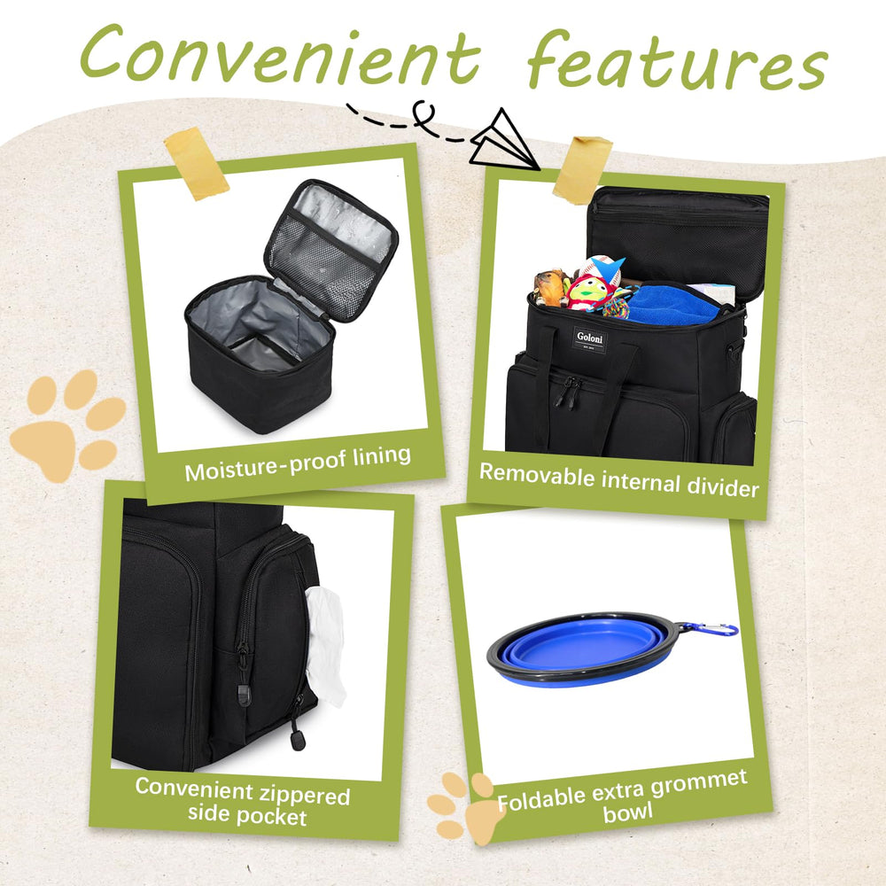 Goloni multi-pocket organizer showcasing clutter-free storage for pet essentials.