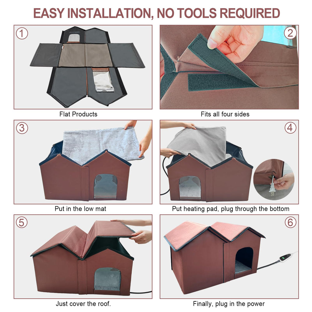 GOLOPET escape door offers quick exit while maintaining warm conditions.