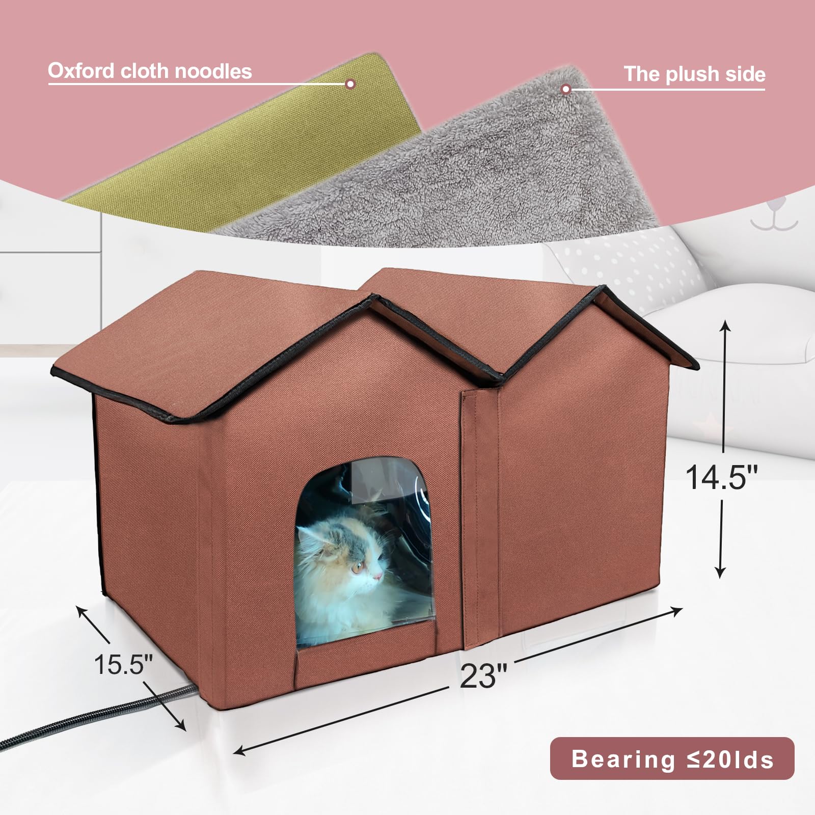 GOLOPET windproof awning blocks drafts, keeping the interior warmer.