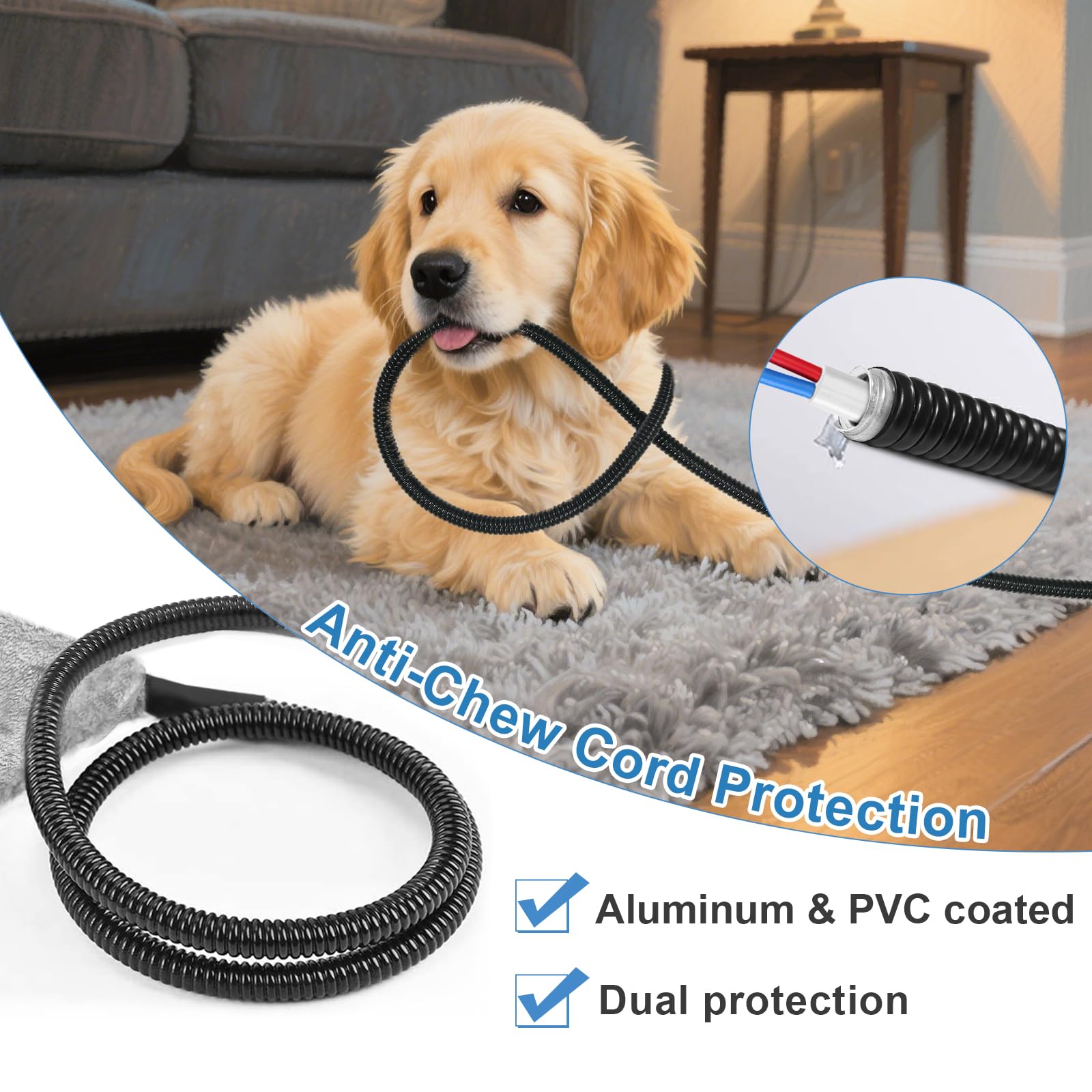 GOLOPET dog heating pad machine-washable cover for easy care.
