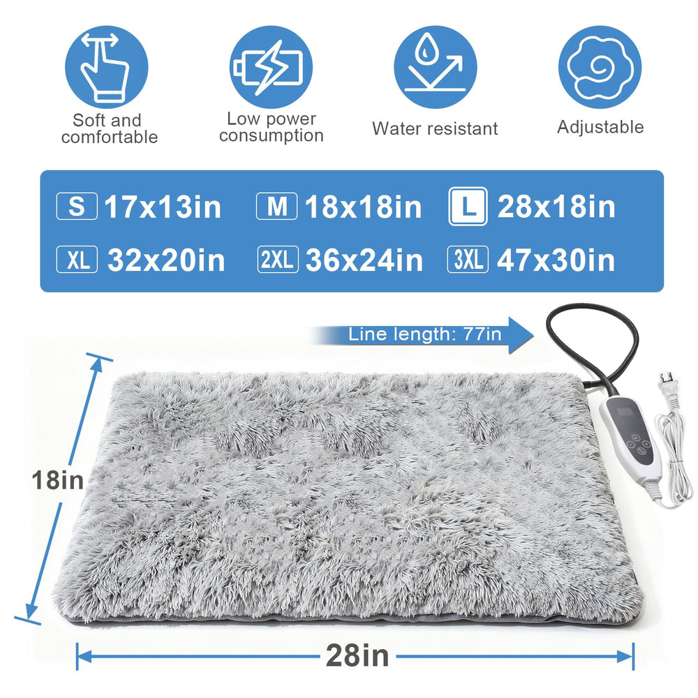 GOLOPET dog heating pad with power line protection tube safeguards cables.