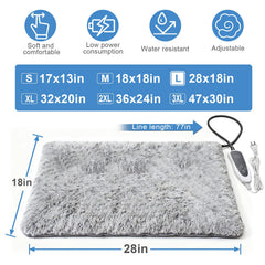 GOLOPET dog heating pad with power line protection tube safeguards cables.