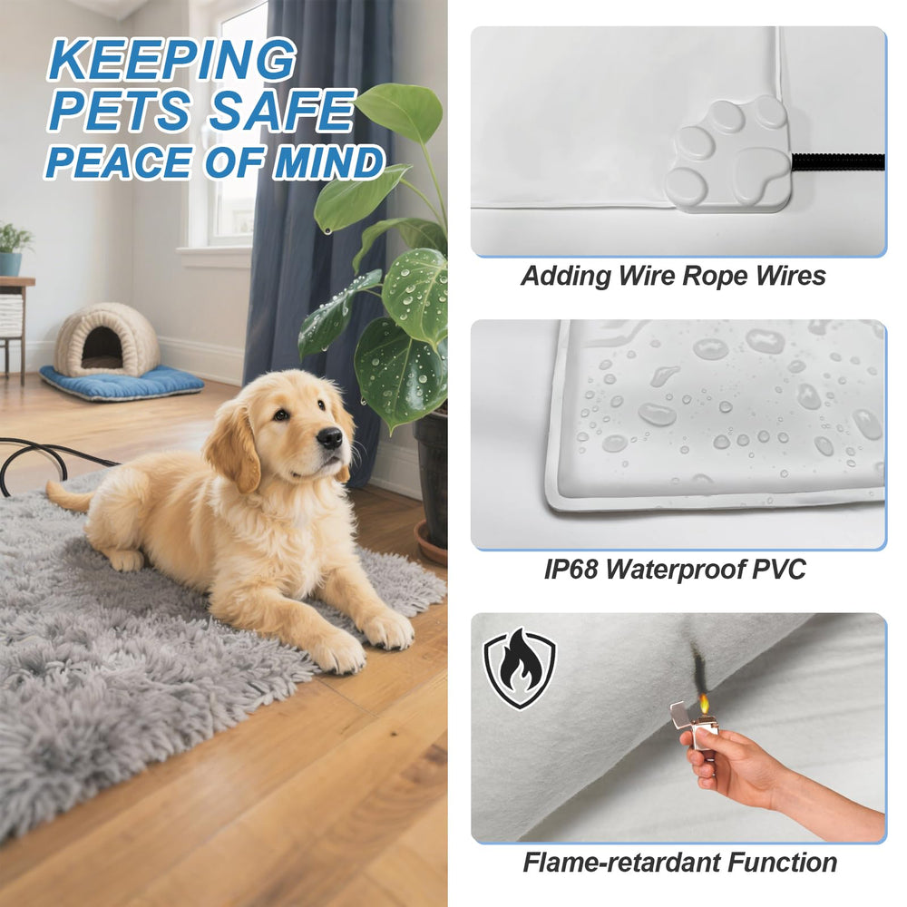 GOLOPET dog heating pad rapid warmth in about 10 minutes.