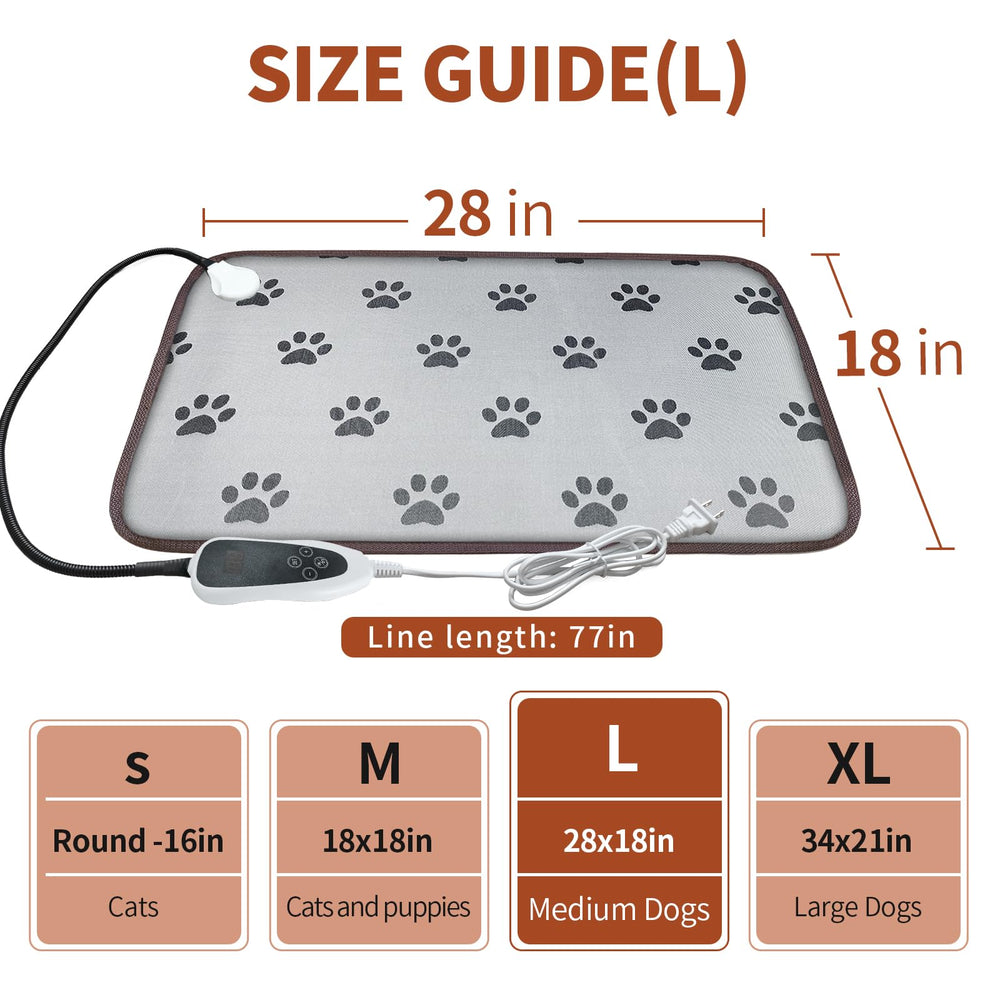 GOLOPET dog heating pad with thermostat switch enables adjustable warmth
