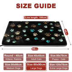 GOLOPET heating pad showing 13 timer options for customizable use