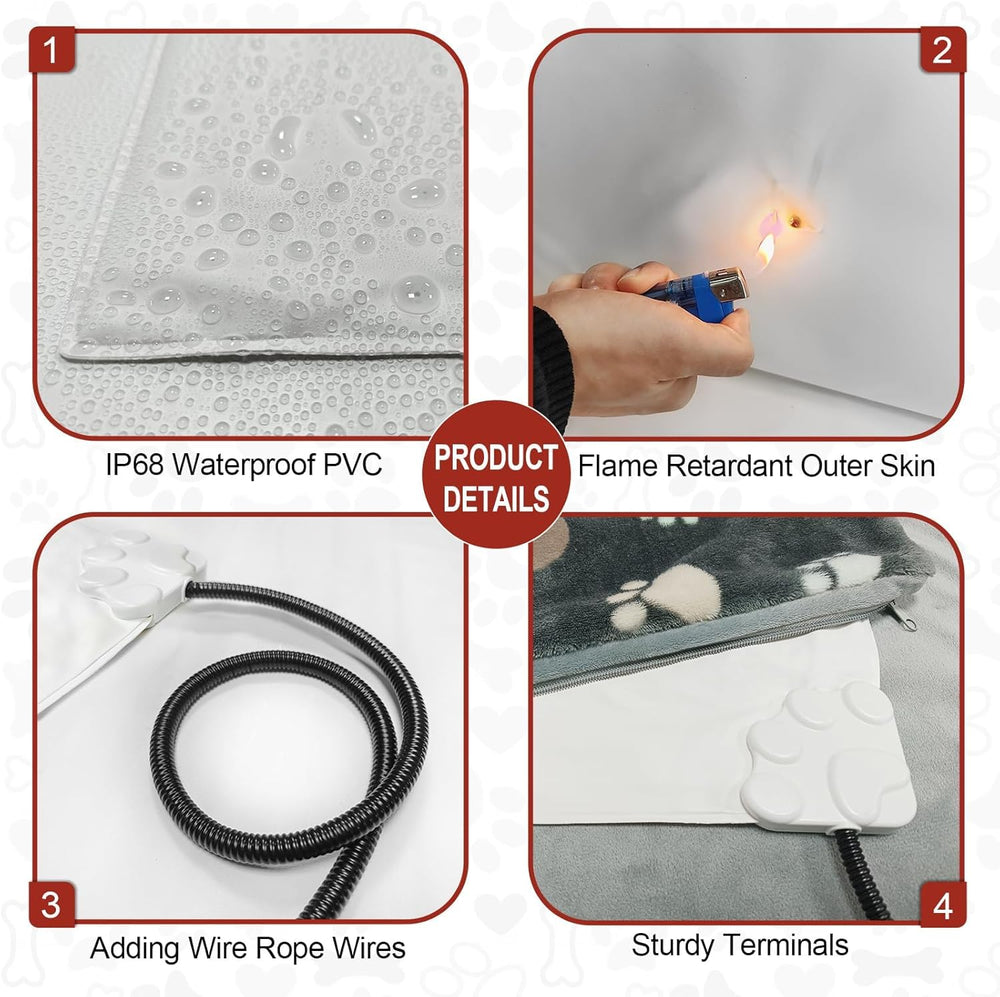 GOLOPET heating pad power line protection tube for cables