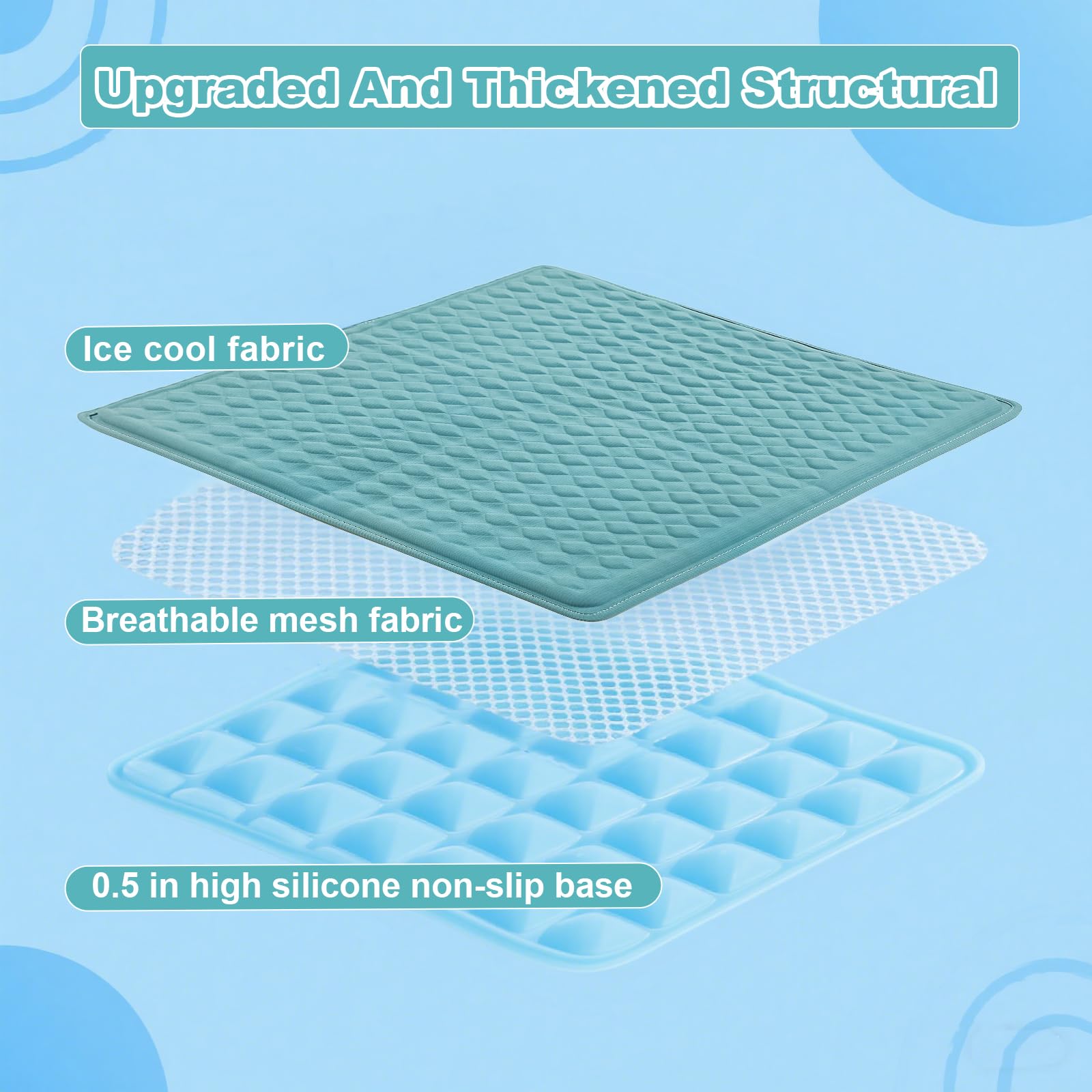 GOLOPET ice sensitive fabric surface provides quick cooling during rest