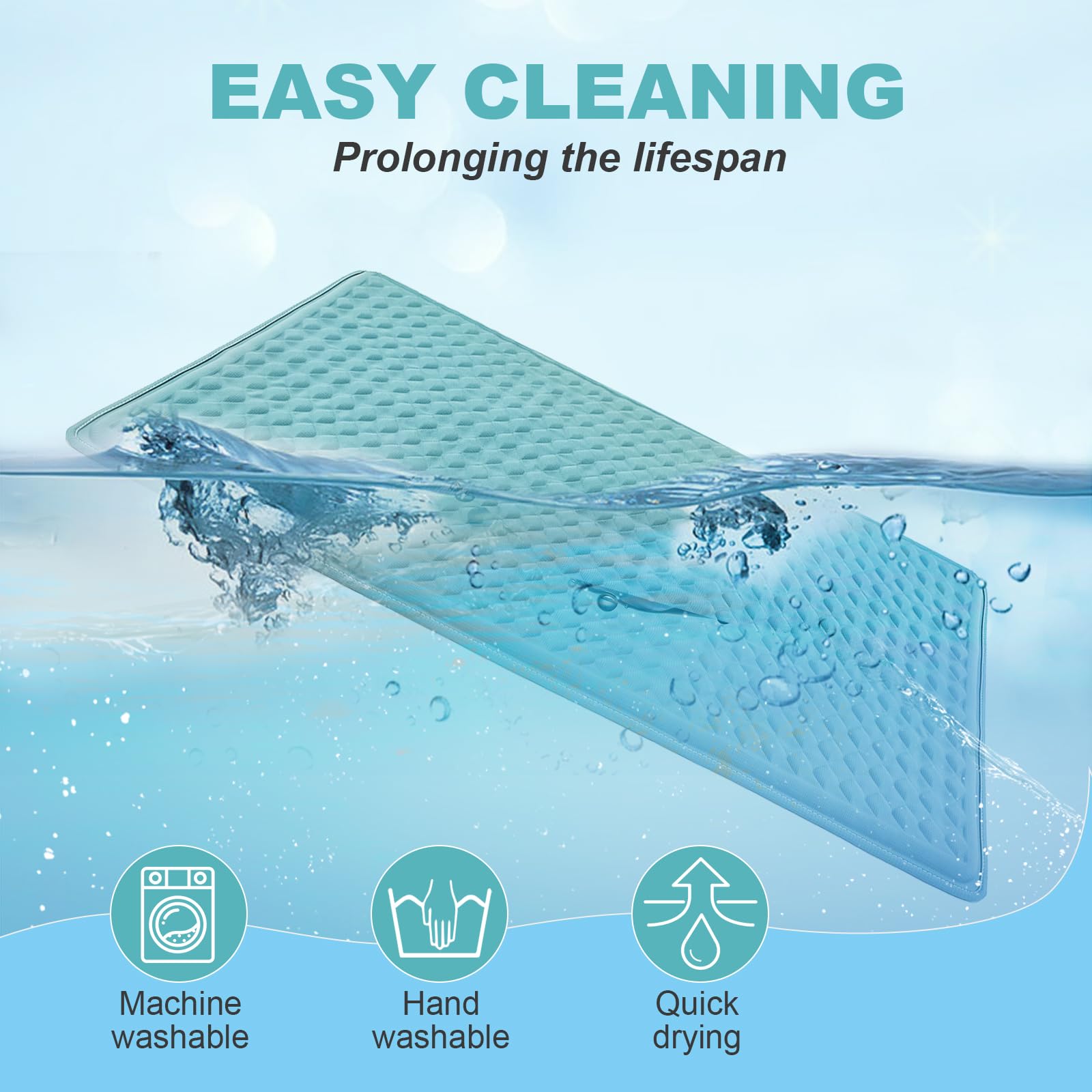 GOLOPET ice surface fabric provides a cool touch for pets during warm days