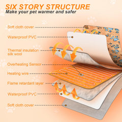 GOLOPET heating pad in whelping box provides gentle warmth for newborns