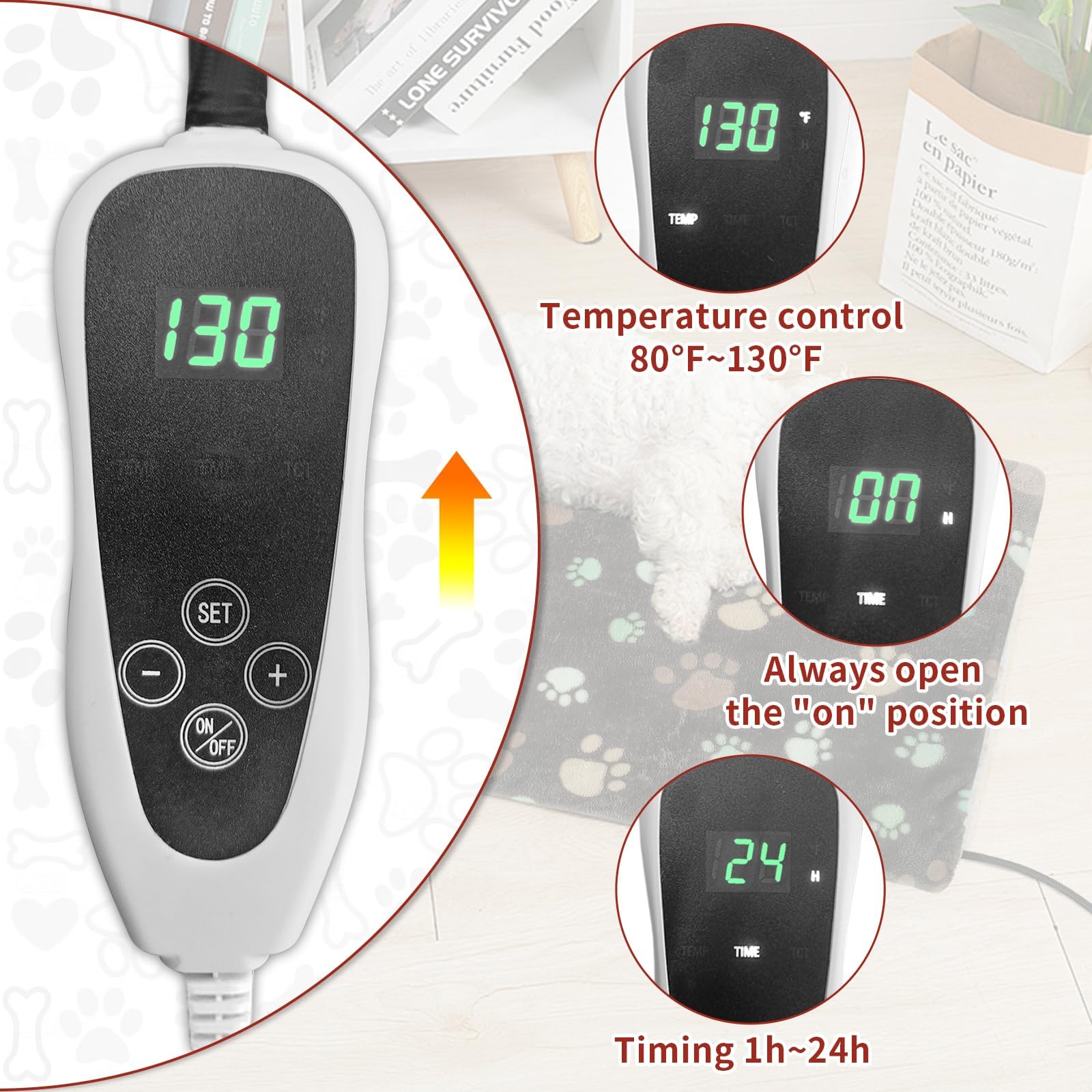 GOLOPET multi-sensor setup ensures even warmth distribution.