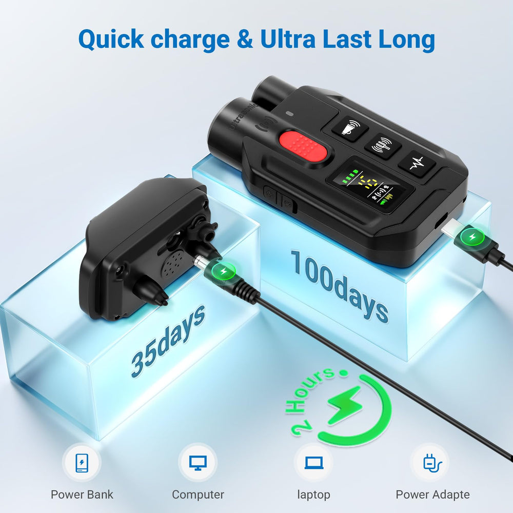 Gomehone dual-channel remote supports training two dogs simultaneously.