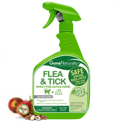 GoneNaturally Flea and Tick Spray for cats coats evenly, protecting against fleas and ticks