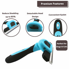 Gonicc PDT-1001 deshedding action showing fur removal from coat