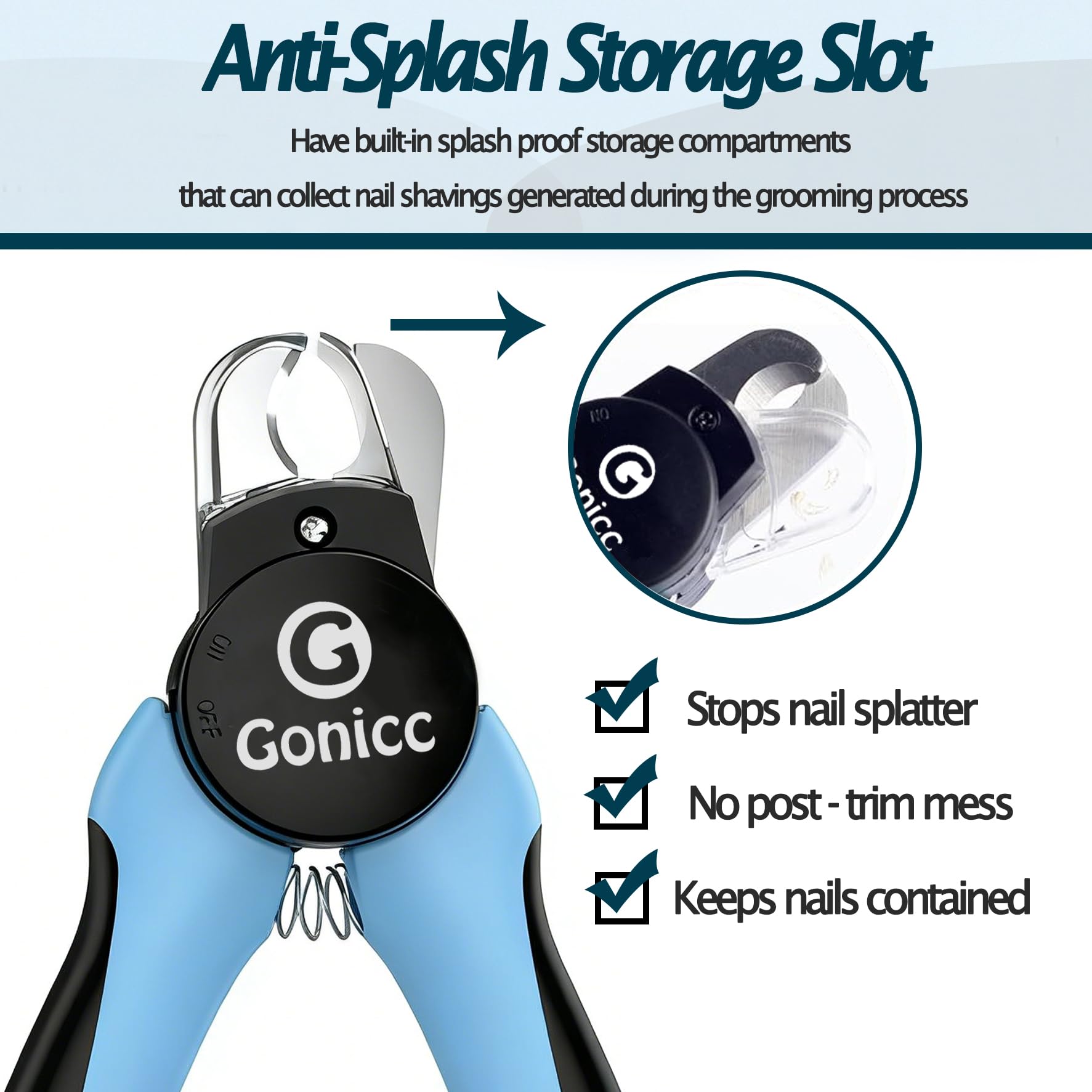 Gonicc stainless steel blades deliver clean, smooth cuts on thick nails.