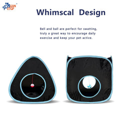 GONPETGP cat tunnel with crinkle sound and exit ball for interactive fun.
