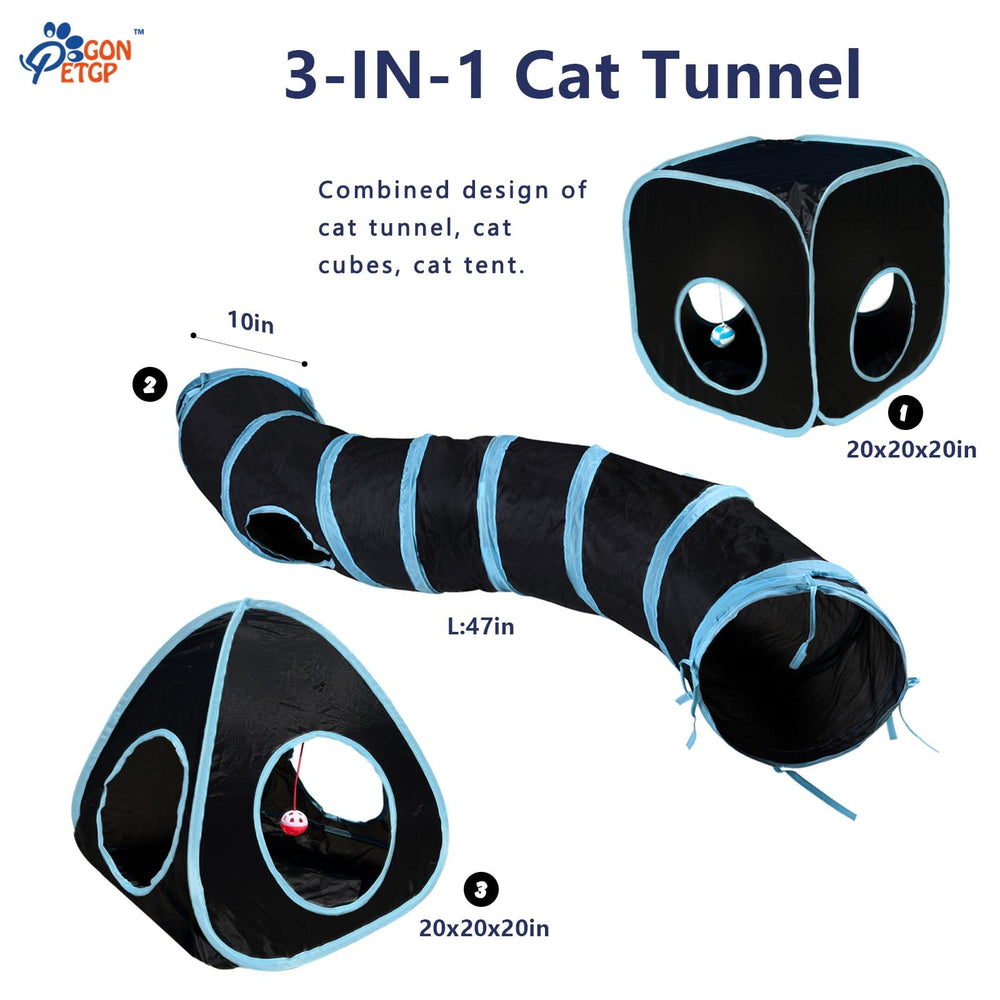 GONPETGP detachable cat tunnel offers flexible DIY shapes for varied play spaces.