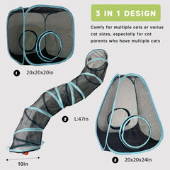 GONPETGP catio tent and cube combo creates versatile indoor or outdoor fun spaces.