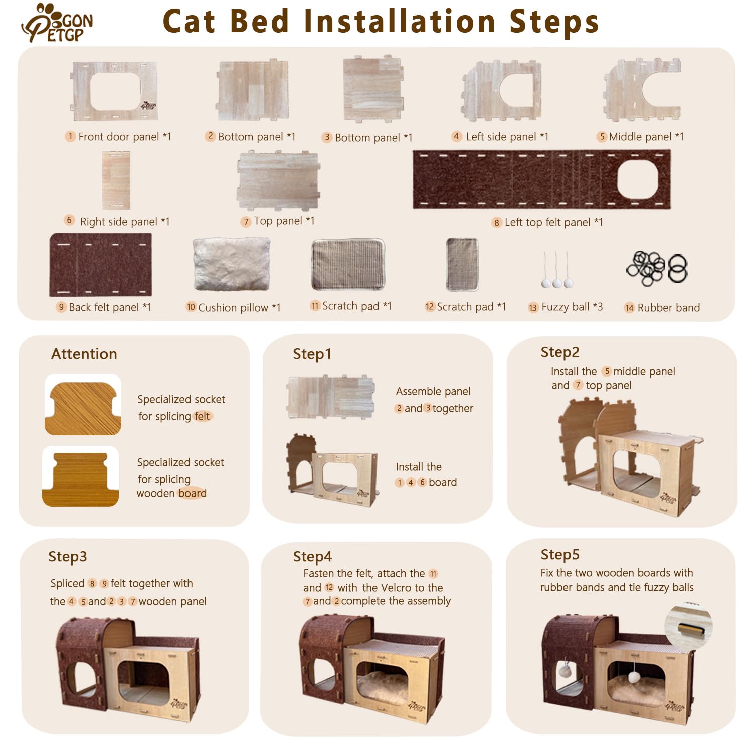 GONPETGP modern cat cave blends with home decor and gifting compatibility.