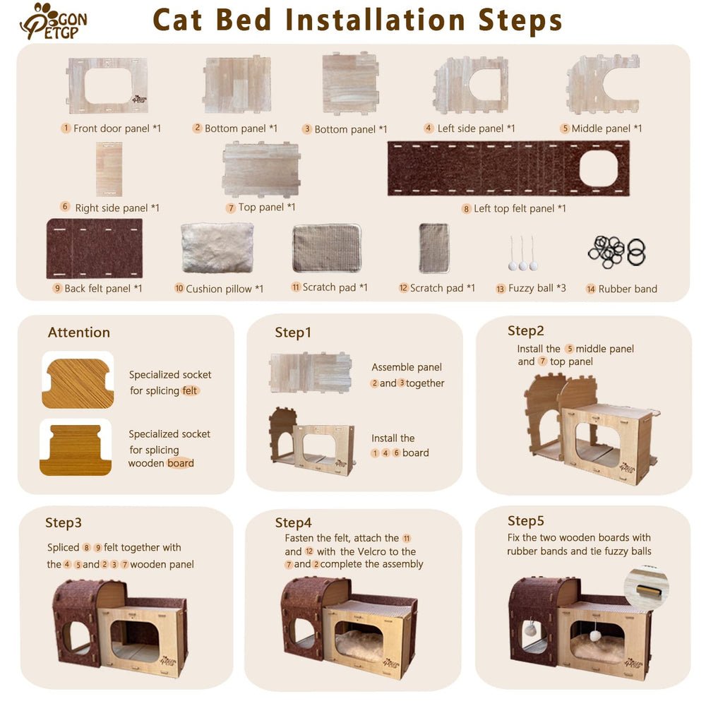 GONPETGP modern cat cave blends with home decor and gifting compatibility.