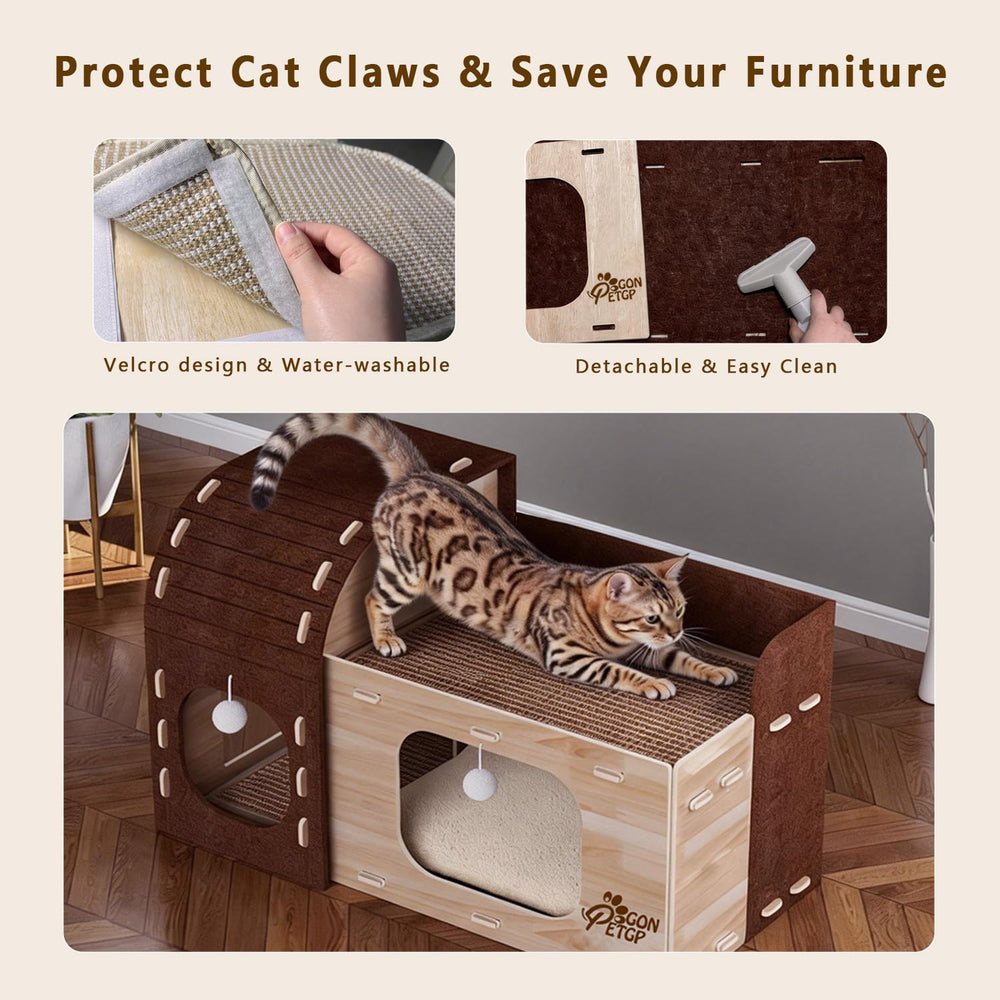 GONPETGP removable washable pillow for quick cleanup after playtime.