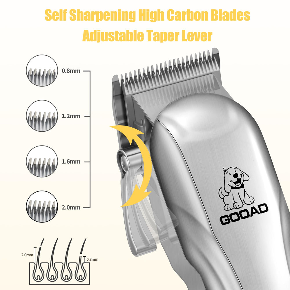 Gooad low-noise design keeps pets calm during grooming sessions