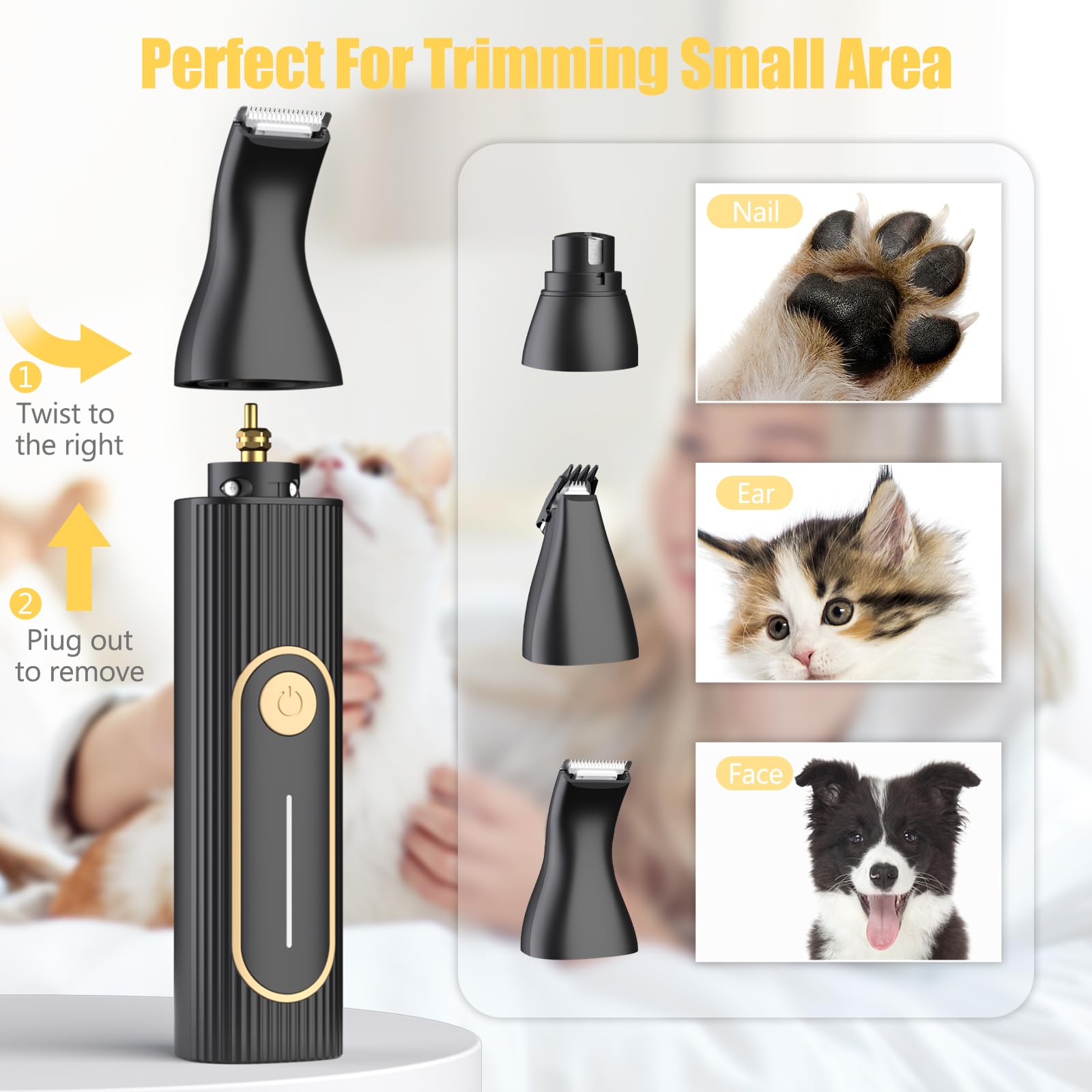 Gooad rechargeable battery and dual chargers enable cordless grooming convenience