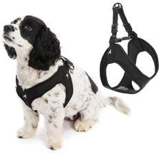 Gooby Escape Free Harness front view for small dogs showing secure fit