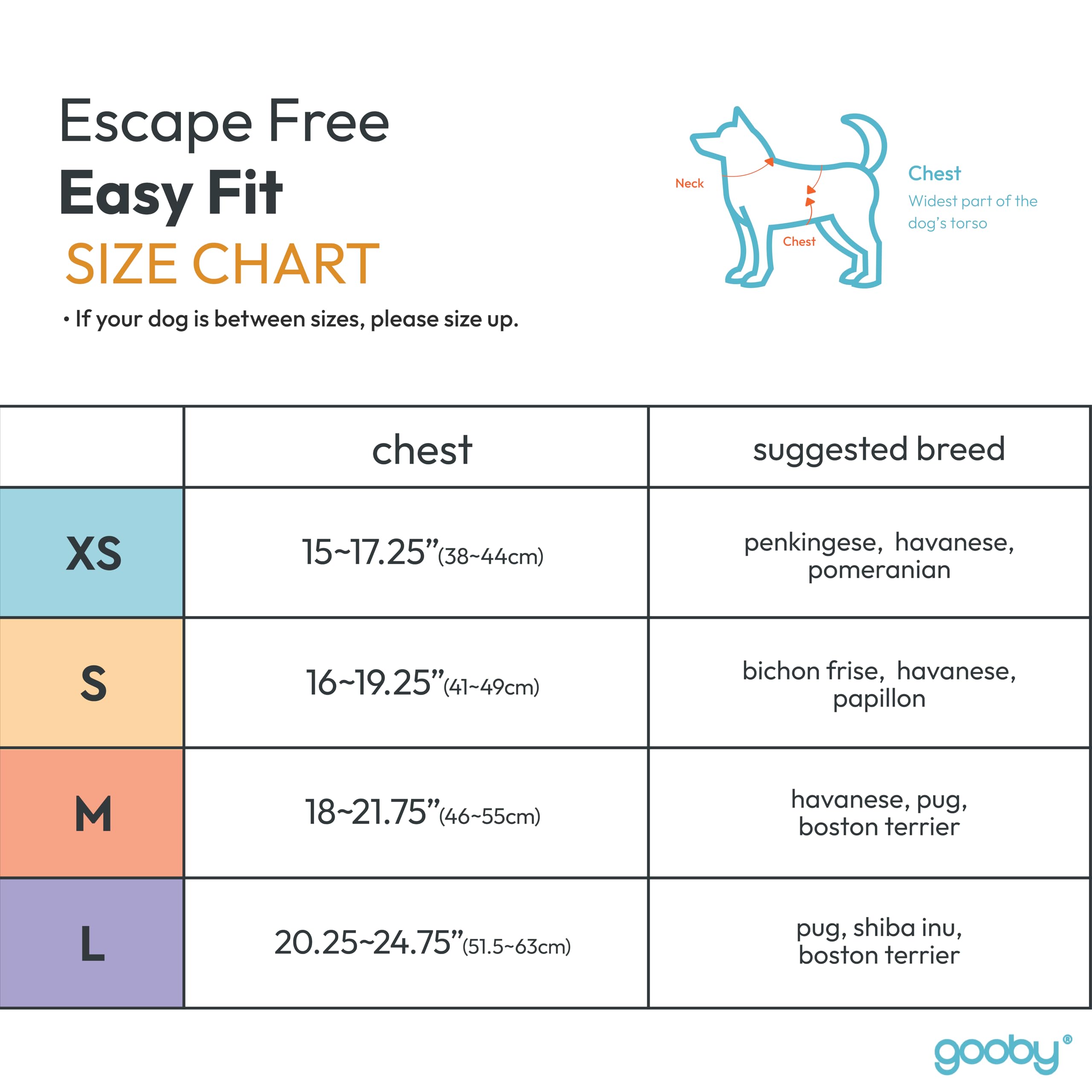 Gooby small dog fit up to 35 lbs shows tailored comfort and control