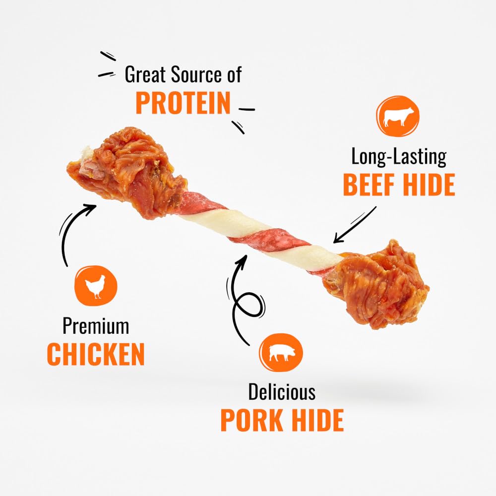 GOOD 'N' FUN chicken-wrap with pork-hide adds variety for daily rewards.