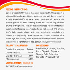GOOD 'N' FUN Triple Flavor Mighty Chewer Sticks beef-hide base, durable chew for strong chewers.