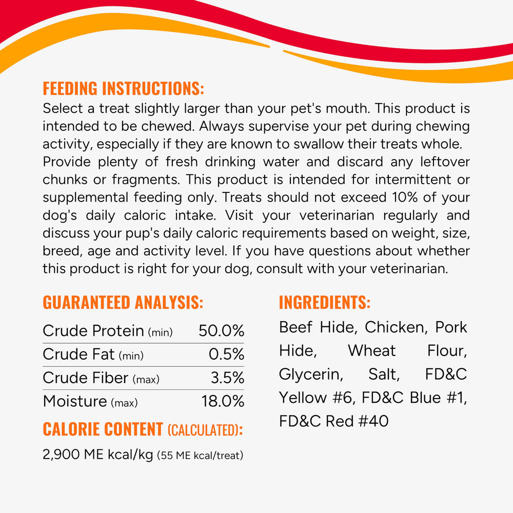 GOOD 'N' FUN Triple Flavor Ribs pork hide chew, savory chew.
