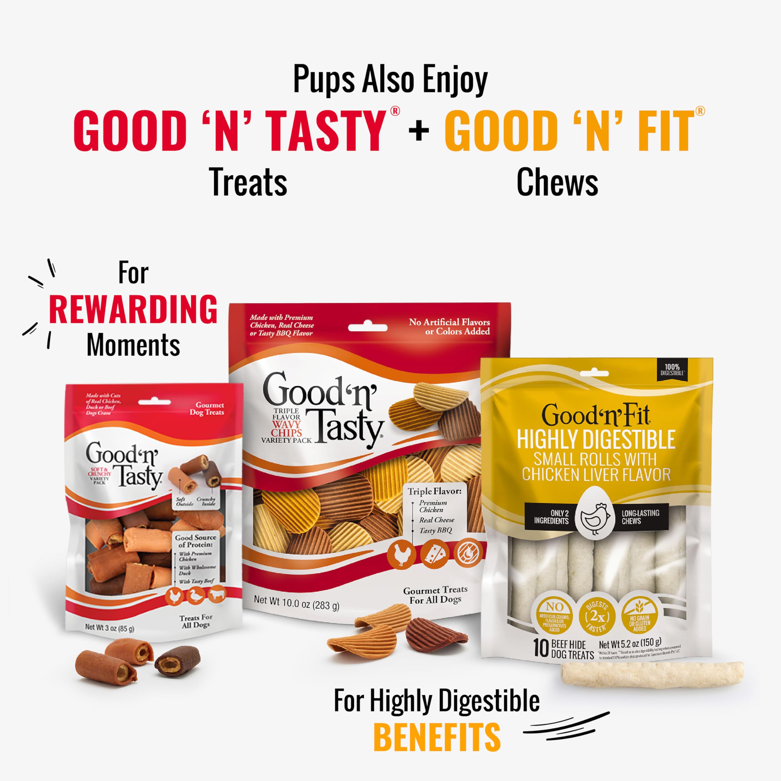 Good 'n' Fun 12-ounce Triple Flavor Ribs pack for dogs
