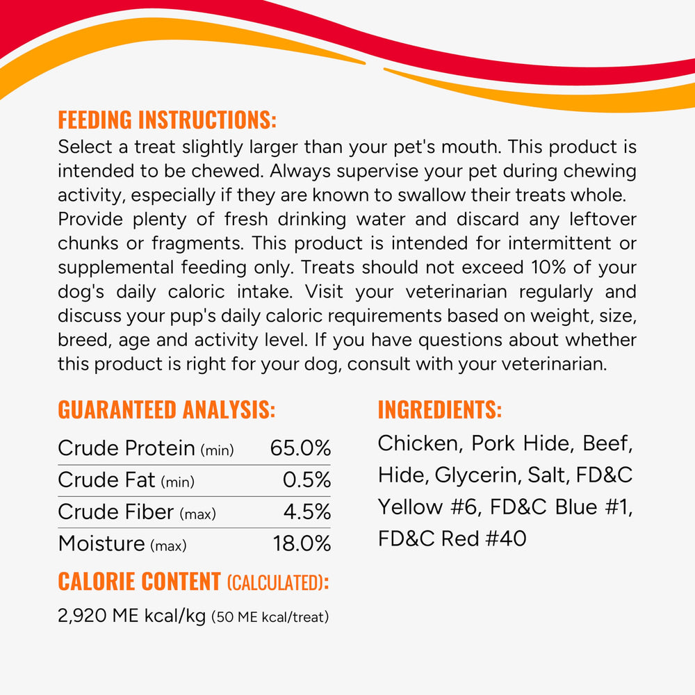 Good 'n' Fun Triple Flavor Wings pork hide outer layer chew.