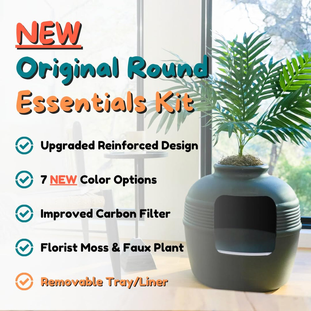 Good Pet Stuff Hidden Litter Box Planter—carbon filter close-up emphasizes odor control in stylish décor
