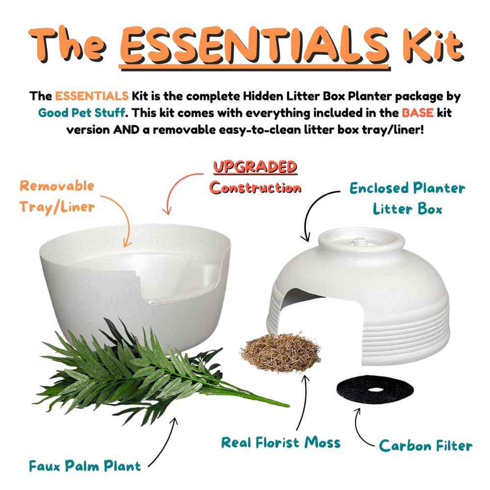 Good Pet Stuff Hidden Litter Box Planter faux palm plant accenting decor