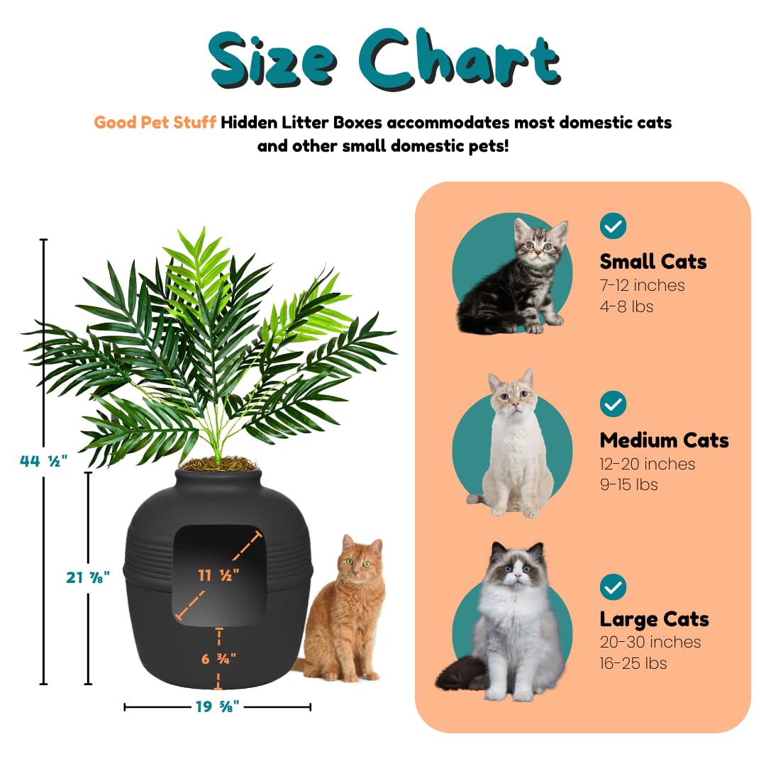 Good Pet Stuff Hidden Litter Box Planter removable top enables quick scooping