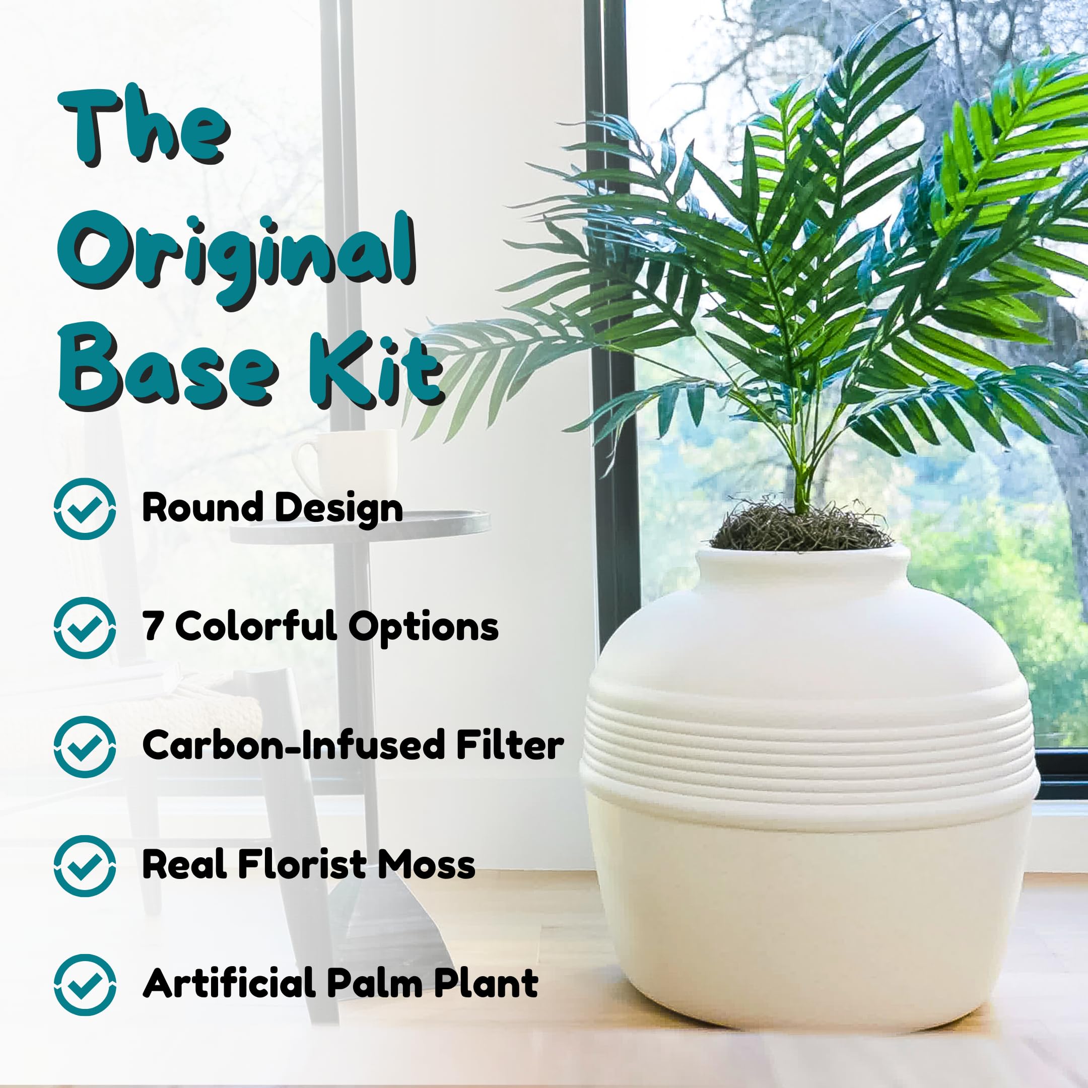 Good Pet Stuff hidden litter box planter top view shows compact, user-friendly design.