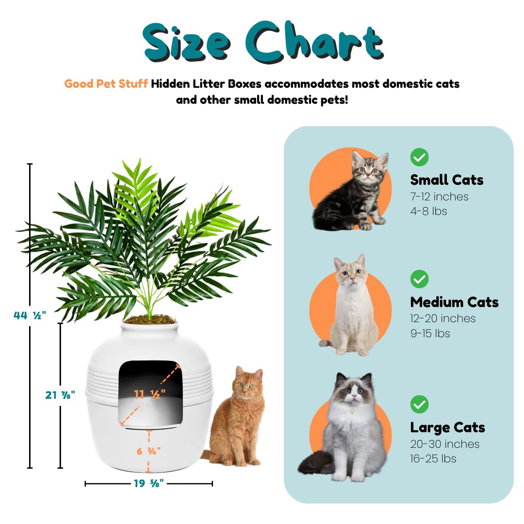 Good Pet Stuff Hidden Litter Box Planter USA-made construction for durable design