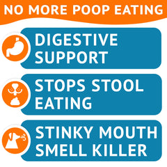 GOODGROWLIES Chew No Poo chicken-flavor treats support digestion and breath freshness.
