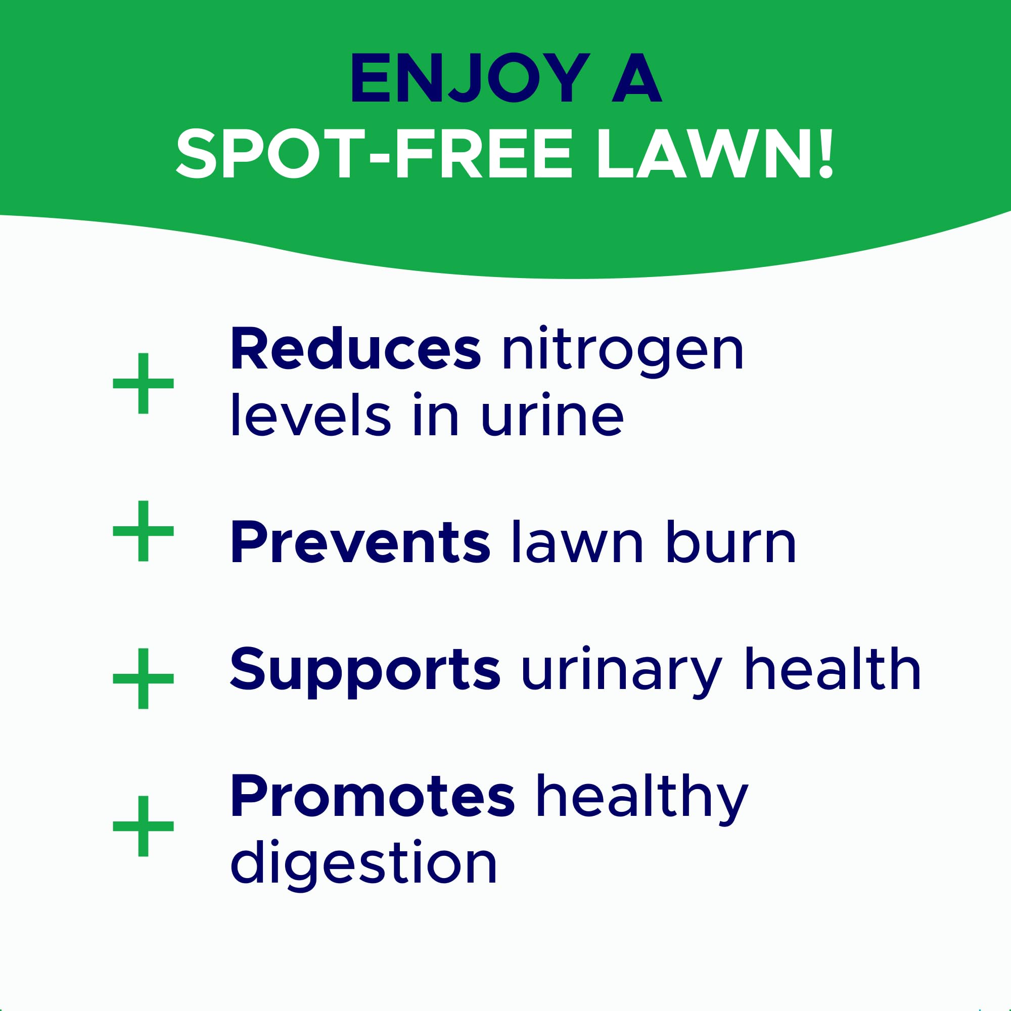 GOODGROWLIES dog urine neutralizer treats close-up highlighting DL-methionine enrichment for lawn protection.