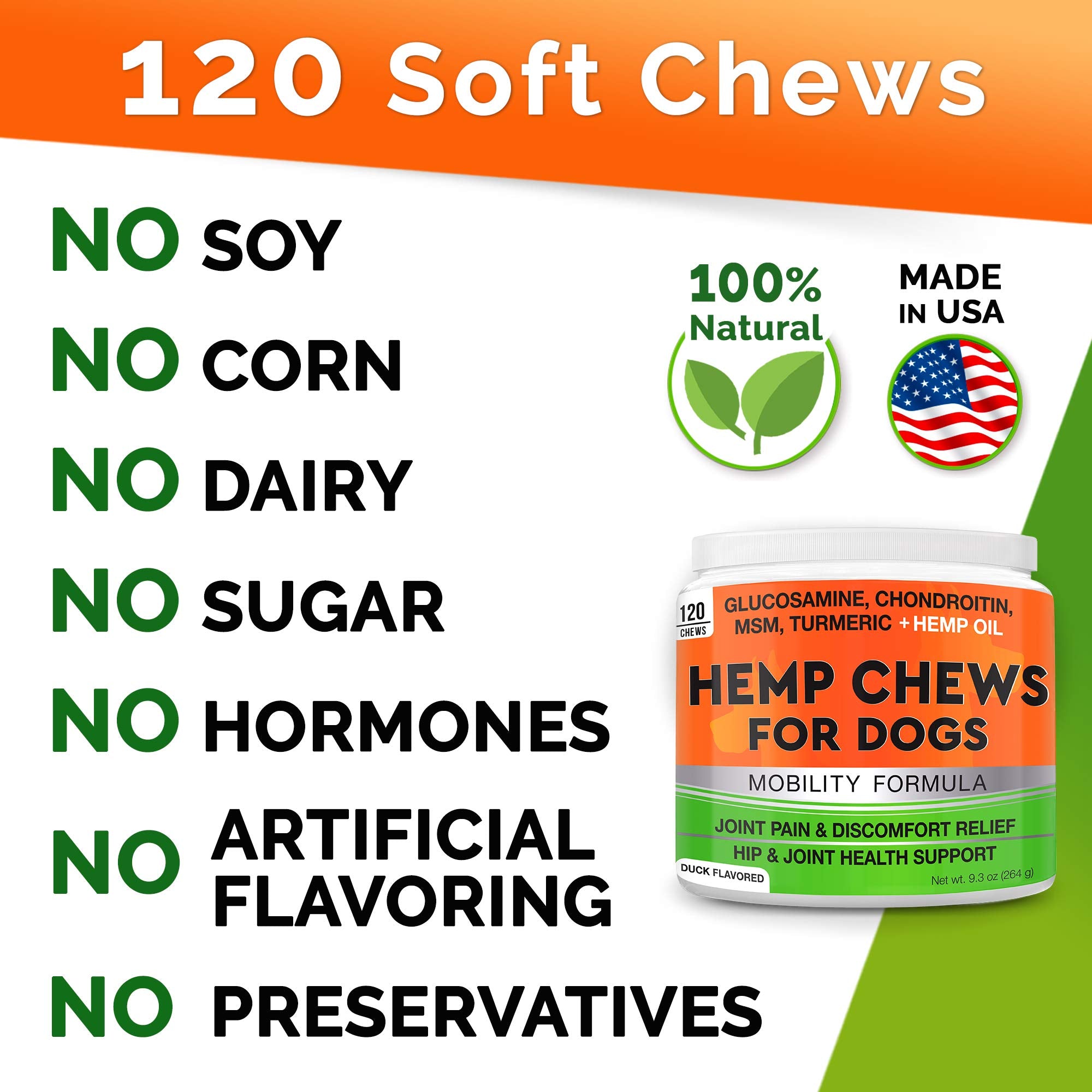 GOODGROWLIES duck and chicken flavored dog treats designed for tasty joint health support.