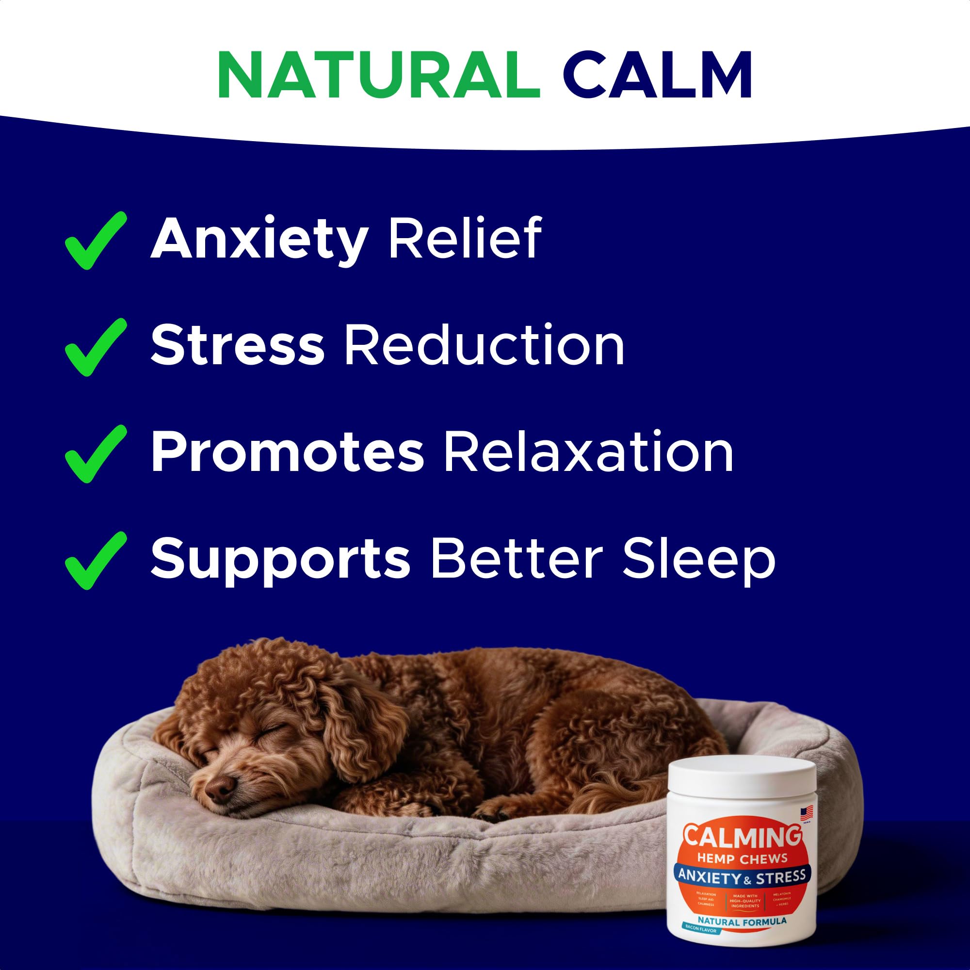 GOODGROWLIES hemp-melatonin-valerian chews closeup aids relaxation in dogs
