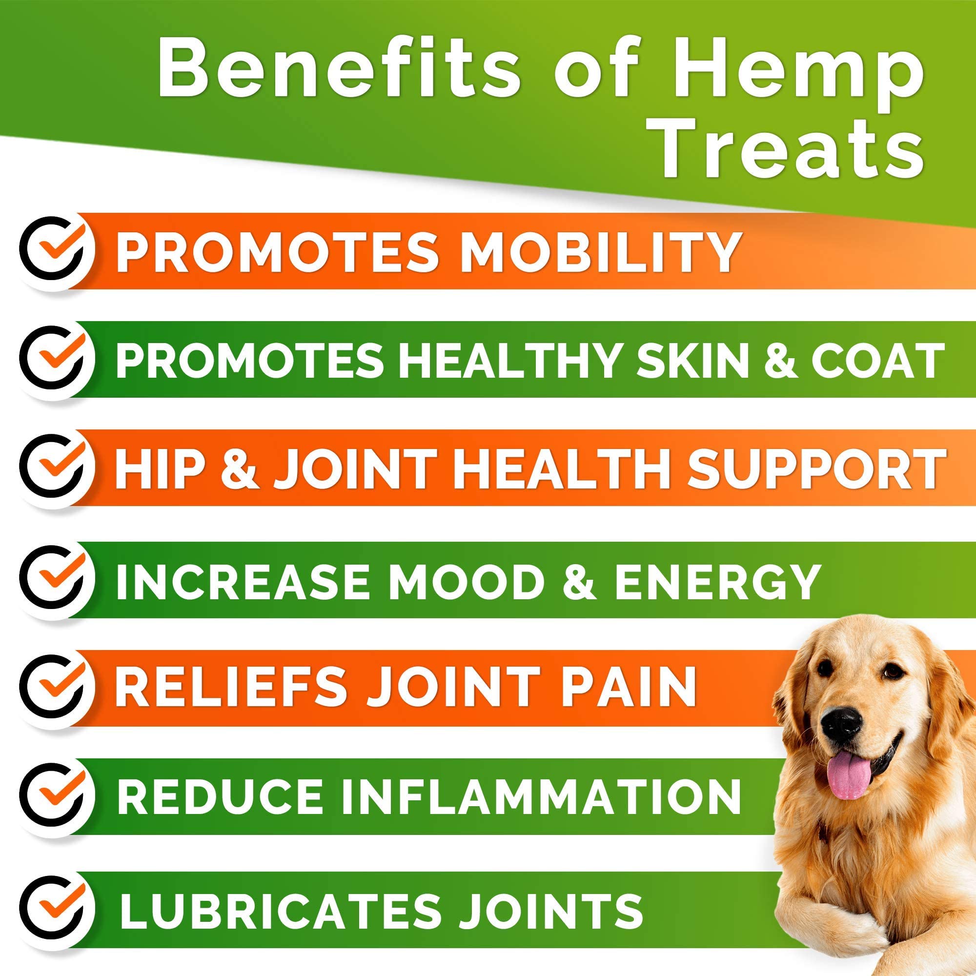 GOODGROWLIES omega-3 MSM hemp dog chews highlight skin, coat, and joint comfort support.