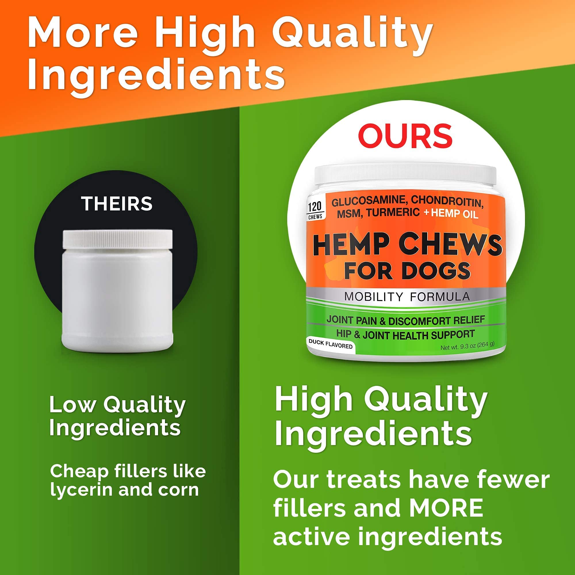 GOODGROWLIES organic hemp seed oil dog chews enhance skin, coat, and joint nourishment.