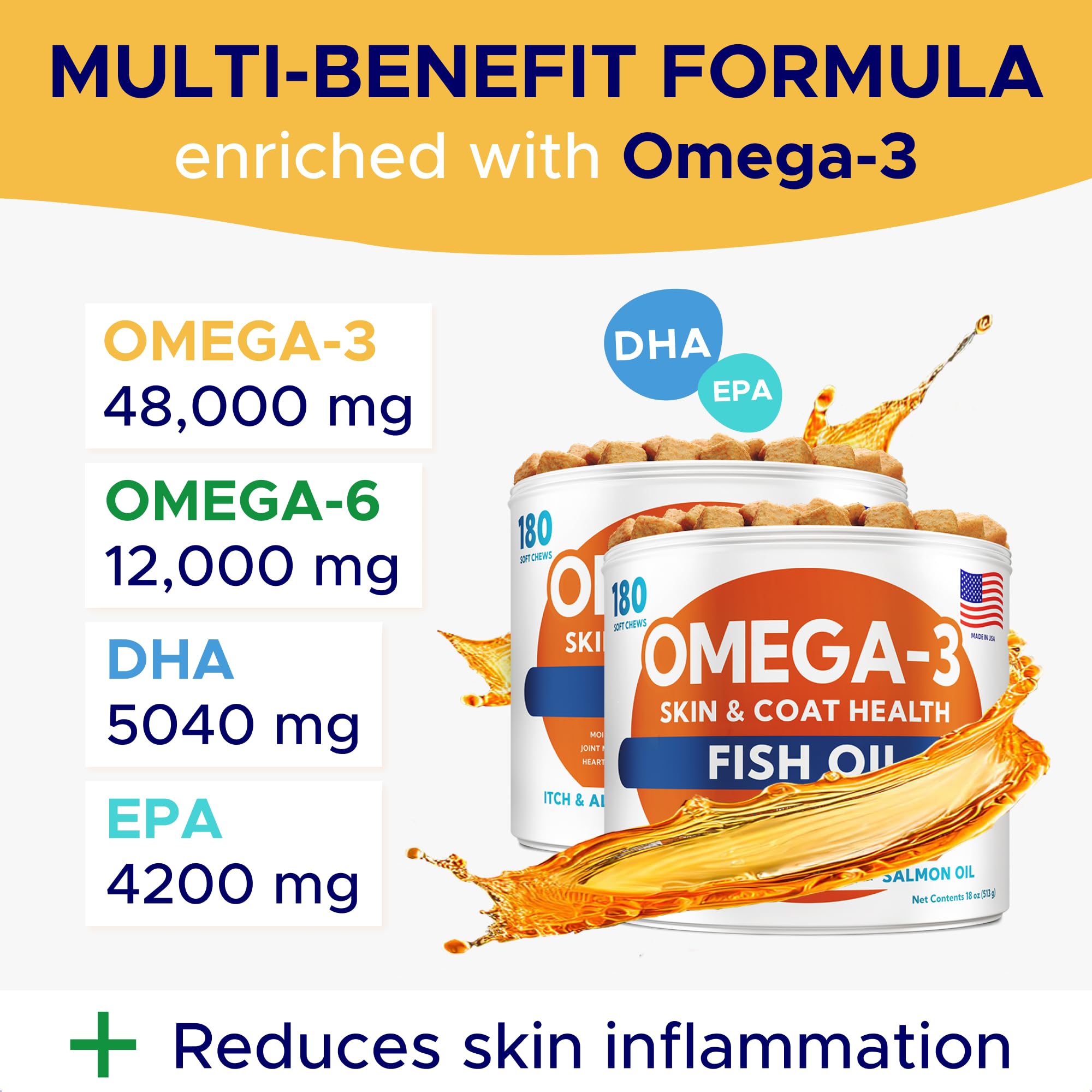GOODGROWLIES shiny coat aided by EPA/DHA fatty acids.