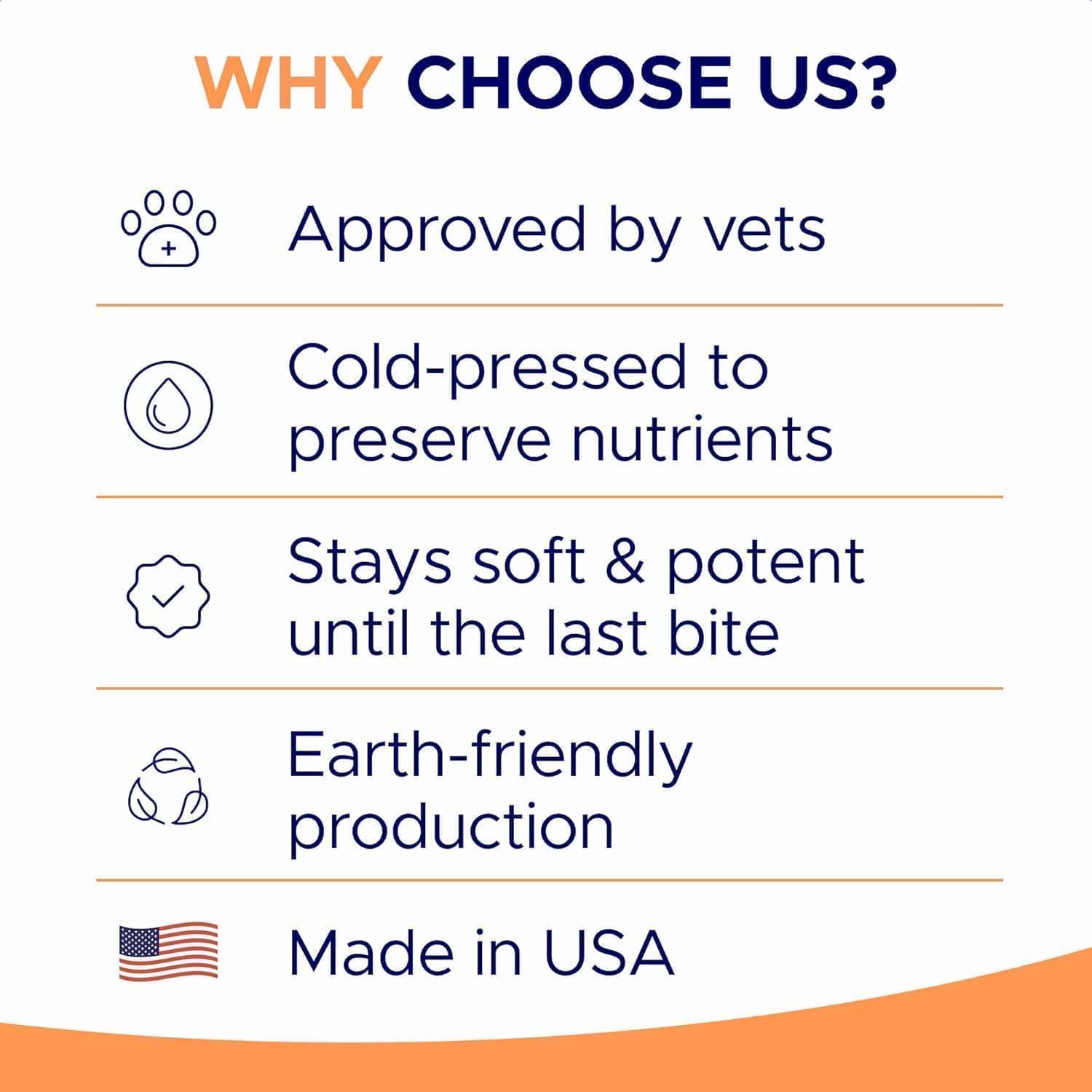 GOODGROWLIES skin and coat support ingredients highlighted in the chew